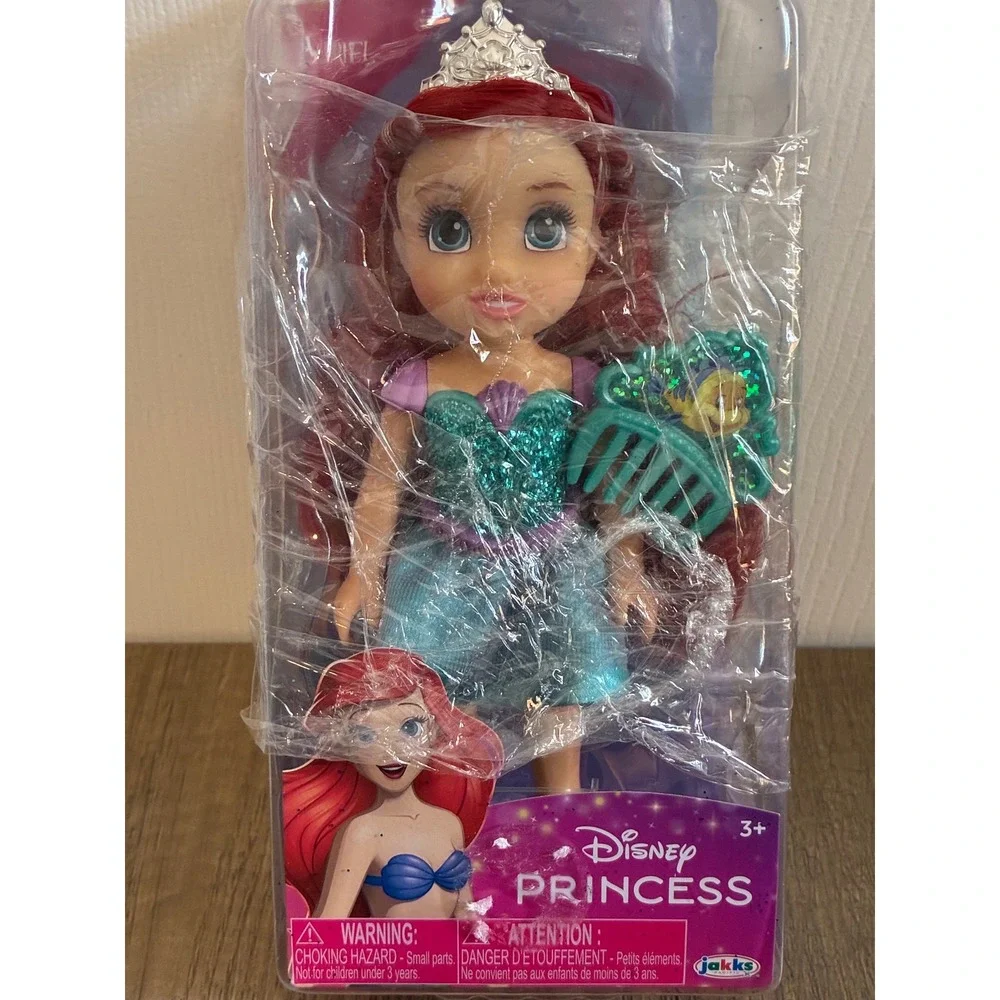 Disney Princess Ariel Doll Jakks Pacific Red Hair Teal Gown with Flounder Comb